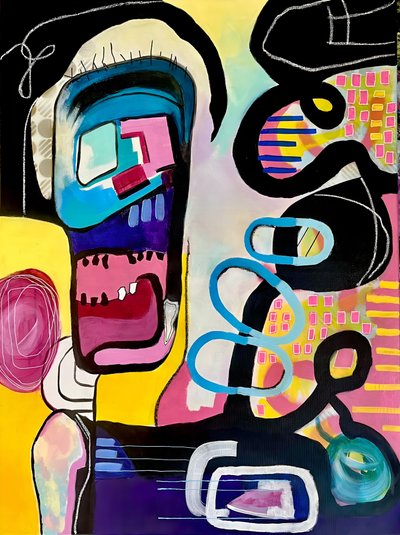 Colorful Abstract Figure by Kajsa Bergström