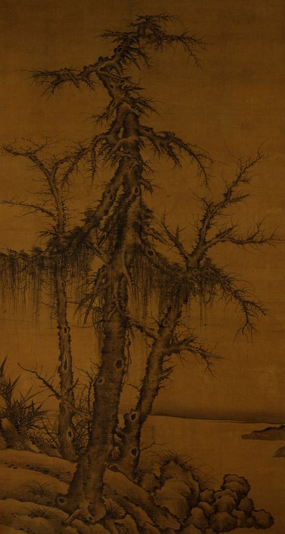 Old Trees, Bamboo, and Rocks, c.1300 by Kan Li