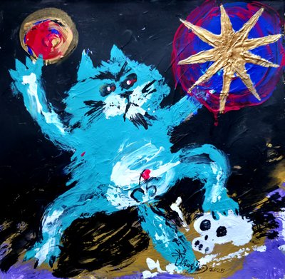 Blue Demon Cat by Kanat Ibragimov