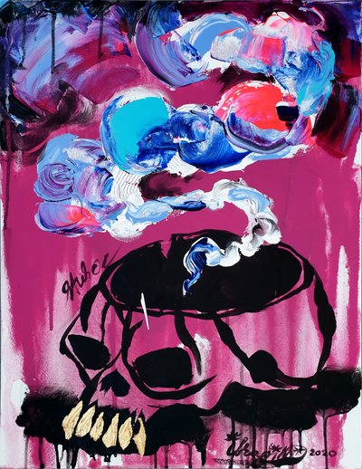 Colorful Skull Thoughts by Kanat Ibragimov