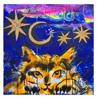 Feline Cosmic Night by Kanat Ibragimov