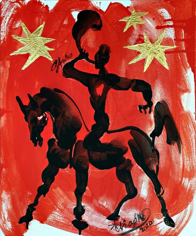 Red Horse Rider by Kanat Ibragimov