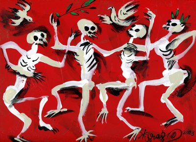 Skeletons Peace Dance by Kanat Ibragimov
