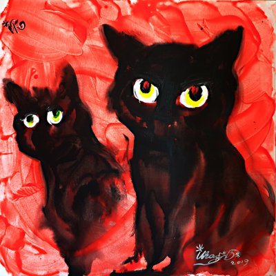Spooky Feline Gaze by Kanat Ibragimov