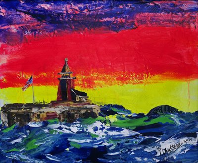 Vibrant Lighthouse Sunset by Kanat Ibragimov