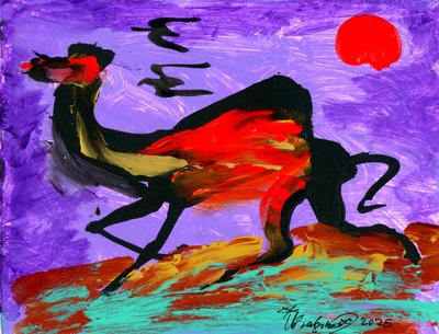 Camel and Birds by Kanat Ibragimov