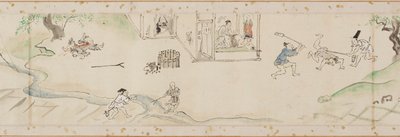 Miracles performed by the bodhisattva Jizo copy of a section of a handscroll, Edo period by Kanō Tan’yū