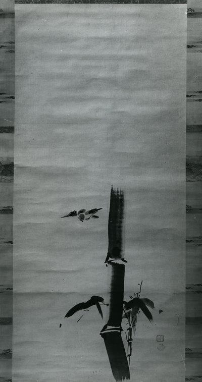 Sparrow and Bamboo, 17th century by Kanō Tan’yū