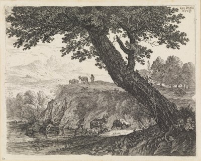 Landscape with Two Muleteers by Karel Dujardin
