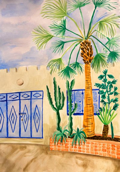 Blue Gate Oasis Garden by Karen Menzenbach