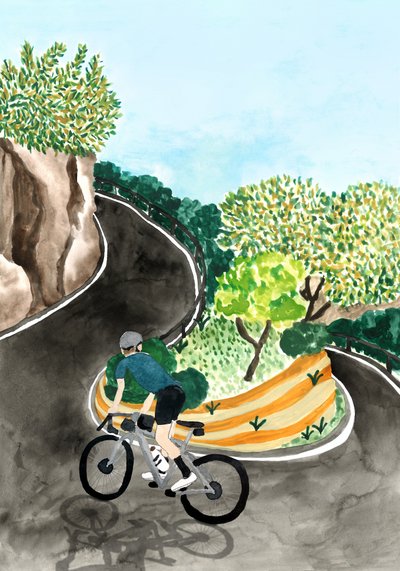 Scenic Mountain Cycling by Karen Menzenbach