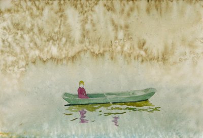 Quiet Boat Reflection by Karin Bos