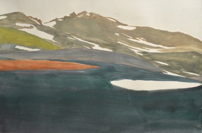 Snowy Mountain Lake View by Karin Bos