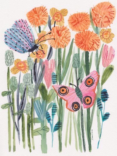 Colorful Garden Butterflies by Karin Lauria