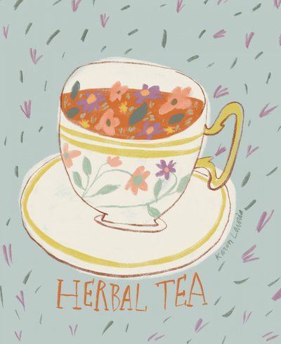 Floral Herbal Tea by Karin Lauria