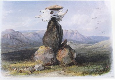 Magic Pile of Assinboin Indians by Karl Bodmer