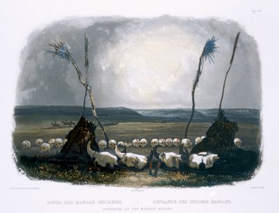 Offering of the Mandan Indians, plate 14 from Volume 1 of 
