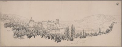 View of Heidelberg Castle with the Neckar Bridge and the Neckar Valley by Karl Friedrich Schinkel