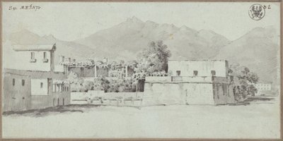 View of a Country House, Probably in Sicily by Karl Friedrich Schinkel