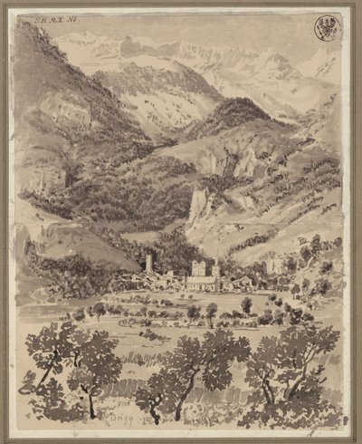 View of Brig with Surroundings in the Swiss Canton of Valais by Karl Friedrich Schinkel
