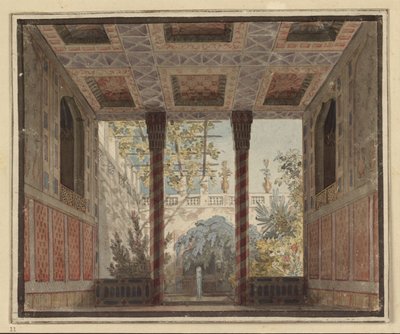 Axur, King of Ormus. Opera by Antonio Salieri. Design for the 6th Decoration. Astasia