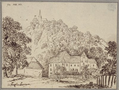 At Franz in Styria / View of the Parish House Franz west of Cilli (Celje) by Karl Friedrich Schinkel