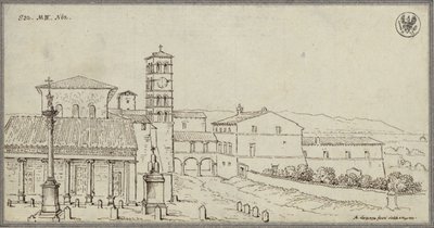 View of San Lorenzo fuori le mura in Rome by Karl Friedrich Schinkel