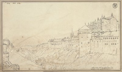 View of the Hradčany in Prague with the Choir of St. Vitus Cathedral by Karl Friedrich Schinkel