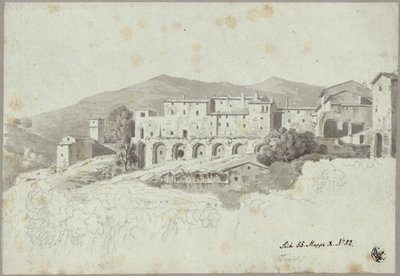 View of the Post-Antique Overbuilt Cryptoporticus at Piazza Domenico Tani in Tivoli by Karl Friedrich Schinkel