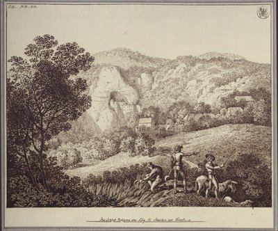The Castle Lueg or Predjama 12 Hours from Trieste by Karl Friedrich Schinkel