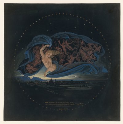 The Night Descends Over the Gulf of Naples by Karl Friedrich Schinkel