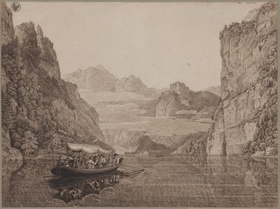 A Boat Trip on the Königssee near Berchtesgaden (with Karl Friedrich Schinkel and his wife Susanne Schinkel, née Berger) by Karl Friedrich Schinkel