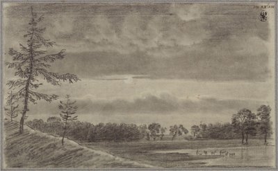 A Pasture with Trees and Cattle by Karl Friedrich Schinkel