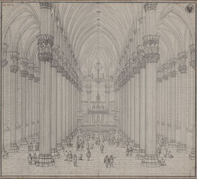 Interior View of Milan Cathedral by Karl Friedrich Schinkel