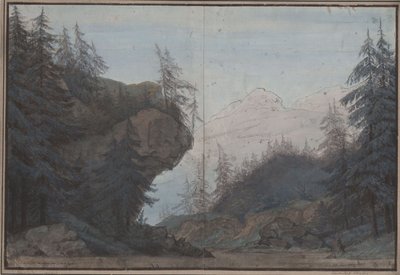 King Yngurd. Tragedy by Adolf Müllner. Design for the 3rd Decoration. Forest Scene by Karl Friedrich Schinkel