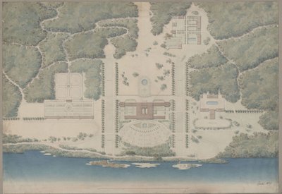 Lithuania. Wittgenstein Palace. General View by Karl Friedrich Schinkel