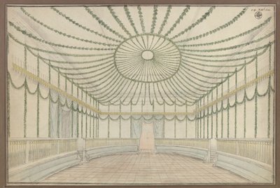 Merseburg. Castle. Design for the Decoration of a Hall on the Occasion of the Homage Ceremonies for Frederick William III of Prussia by Karl Friedrich Schinkel