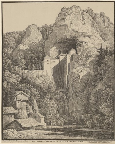 Predjama Castle by Karl Friedrich Schinkel