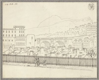 City View of Edinburgh with Bridge by Karl Friedrich Schinkel