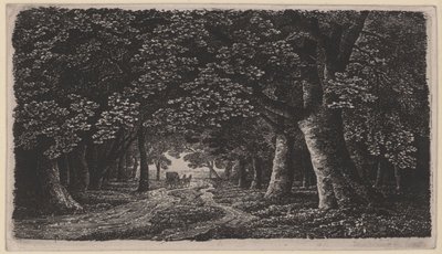 Forest Path with a Carriage by Karl Friedrich Schinkel