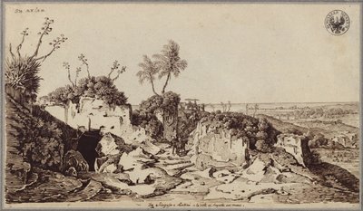 Between Syracuse and Lentini with a View of Augusta and the Sea by Karl Friedrich Schinkel