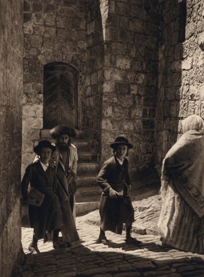 Jerusalem, Jews going to Synagogue by Karl Grober