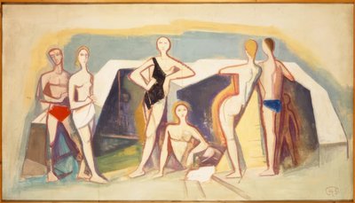 At the Beach by Karl Hofer