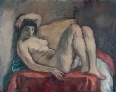 Reclining Female Nude by Karl Hofer