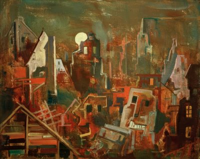 Ruins at Night by Karl Hofer