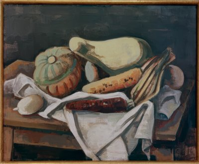 Still Life with Pumpkins and Corn by Karl Hofer
