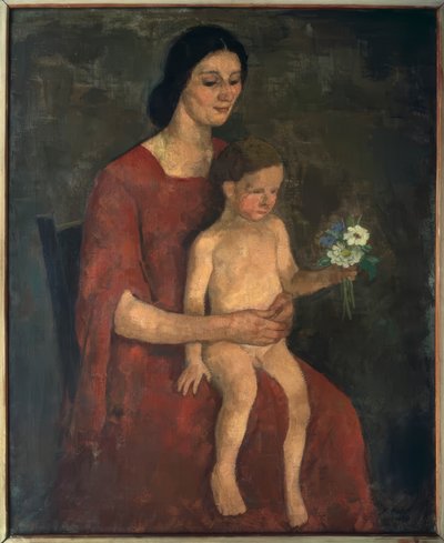 Thilde Hofer with Carlino by Karl Hofer