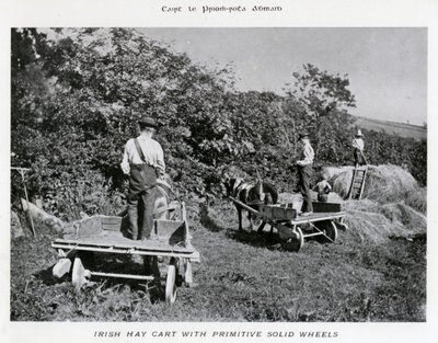 Irish Hay Cart with Primitive Solid Wheels by Karl Karlovich Piratsky