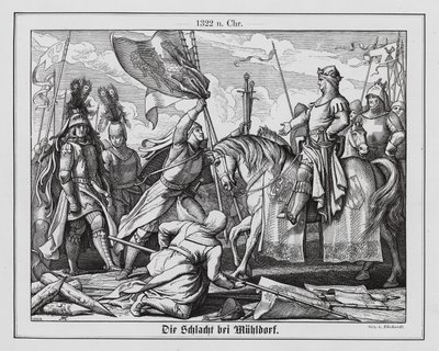Battle of Muhldorf by Karl Ludwig Adolf Ehrhardt