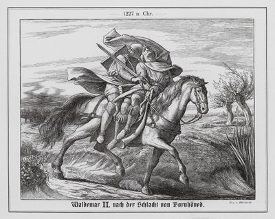 Valdemar II, King of Denmark, after the Battle of Bornhoved by Karl Ludwig Adolf Ehrhardt